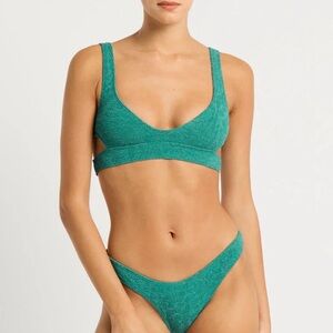 NEW Bond Eye One Size Nino Sign Bikini Set Teal Lurex Swim